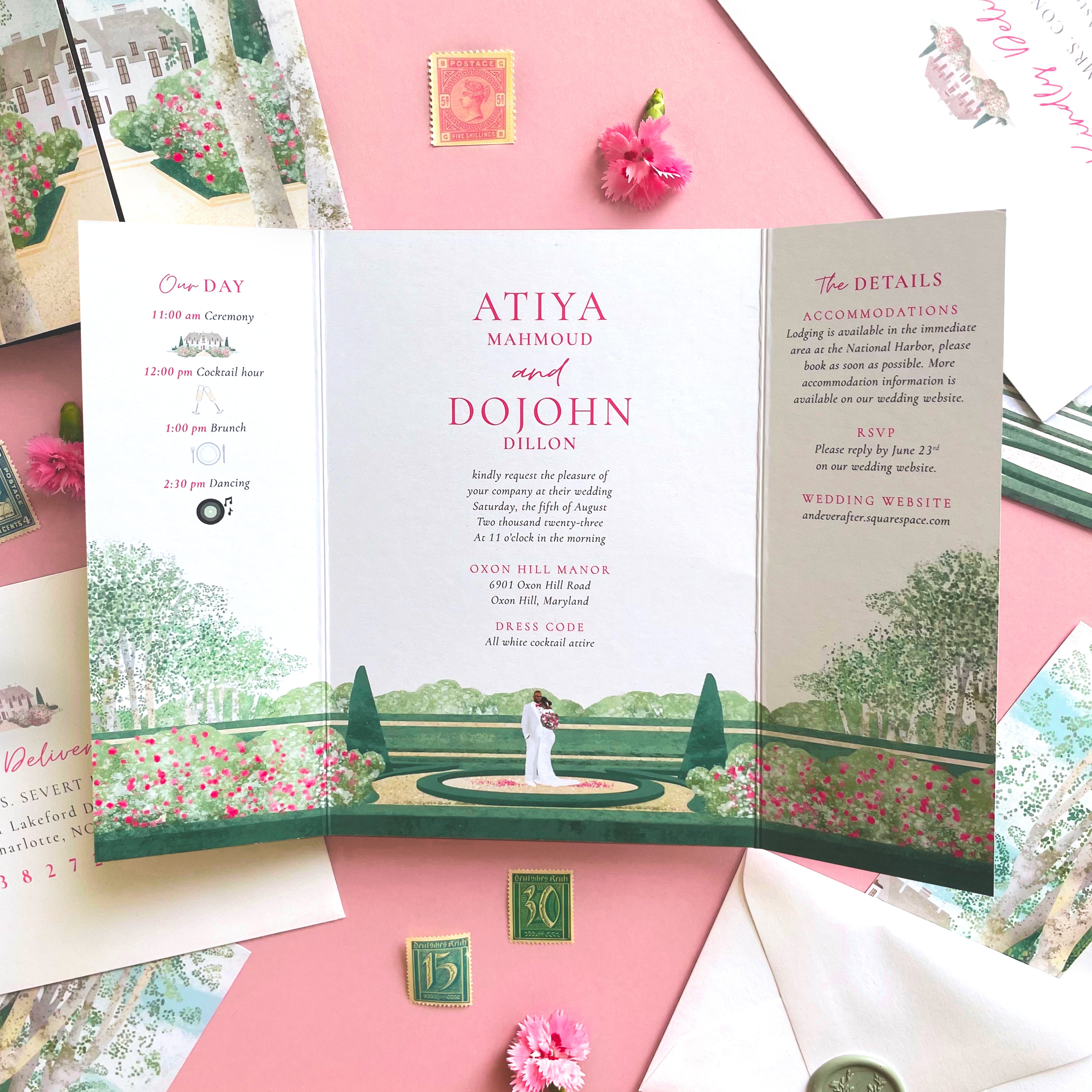 Invitations Visual Gate fold wedding invitations 60 photos - Vianawedding.com